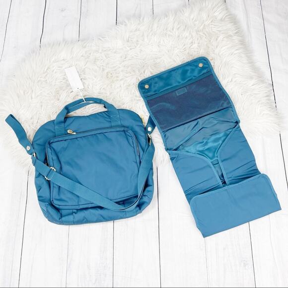 Stella McCartney Blue Baby Diaper Bag with Zip‎ Pocket - Picture 6 of 7